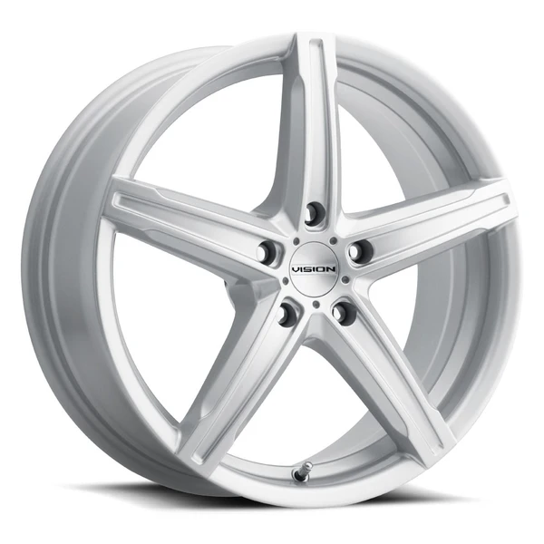 Vision Wheel 5-100 Silver Boost Automotive Wheel