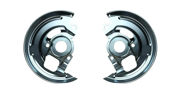 Speedmaster PCE498.1001 Disc Brake Spindle Bracket Backing Plates Dust Shields GM A-Body 64-74