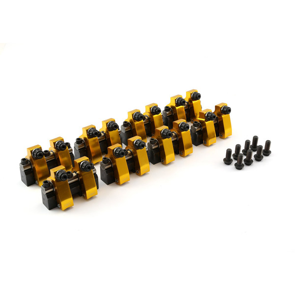 Speedmaster Chevy SBC 350 1.5 Ratio Aluminum Shaft Mount Roller Rocker Arm Set 100Int Offset PCE261.1094
