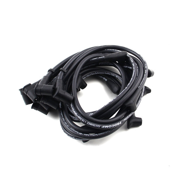 Speedmaster Universal 90 Deg to 90 Deg Under Covers Female Black Spark Plug Wires for Chevy PCE390.1009.01