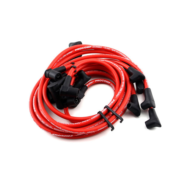Speedmaster Universal 90° to 90° Red Spark Plug Wires with Female Connectors – Chevy PCE390.1009.03