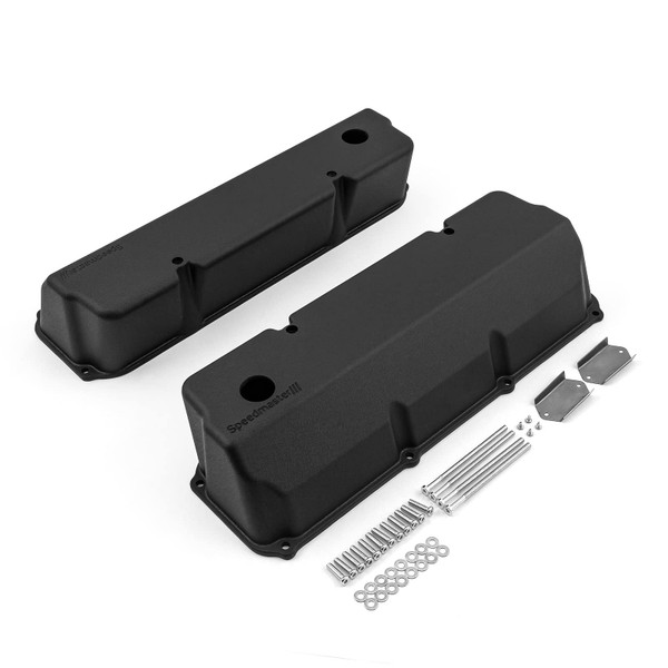 Speedmaster Ford 351C Cleveland Aluminum Valve Covers Black 1-314-005-03