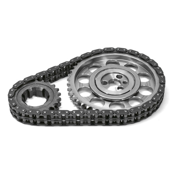 Speedmaster Chevy SBC 350 Late Double Roller 9 Keyway Billet Steel Timing Chain Kit