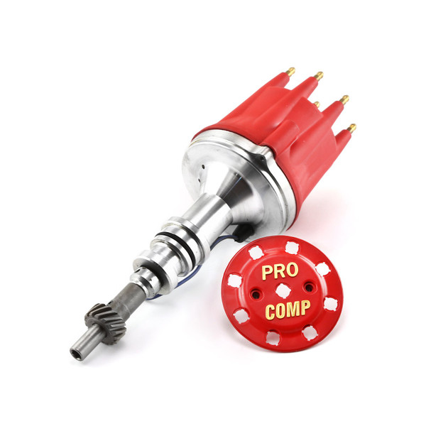 Speedmaster Ford 289 302 Windsor 8000 Series Pro Billet Distributor Red Screw-On PCE376.1100.05