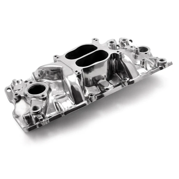Speedmaster PCE147.1001 Chevy SBC 350 Polished Low-Rise Intake Manifold 1957-1995 Non-EGR