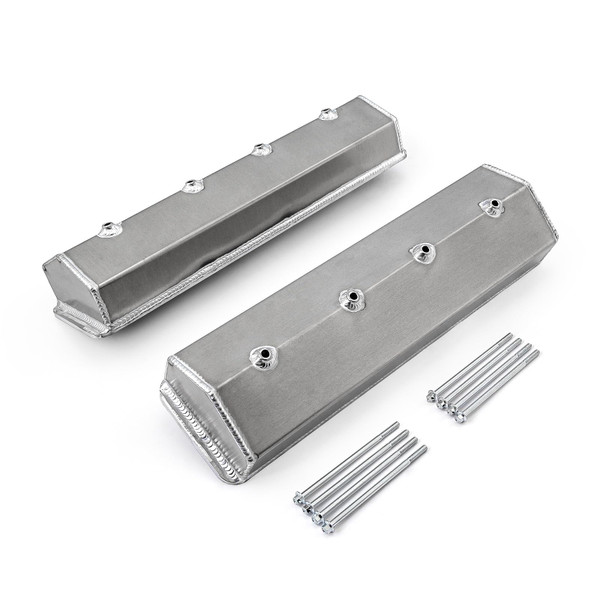 Speedmaster Chevy SBC 350 Vortec Center Bolt Fabricated Valve Covers Satin Tall