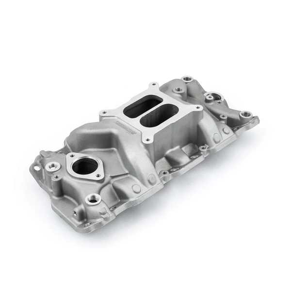 Speedmaster Chevy SBC 350 1957-95 Non-EGR LowRise+ Aluminum Intake Manifold, Satin Finish