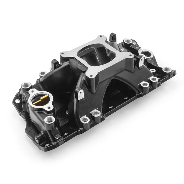 Speedmaster 1-147-084 Chevy SBC 350 EFI Hi-Rise Aluminum Intake Manifold, Black, 1957-95