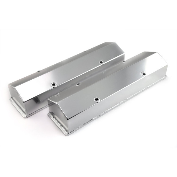 Speedmaster Chevy SBC 350 Polished Long Bolt Fabricated Valve Covers Tall PCE314.1099.01