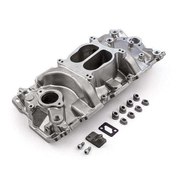 Speedmaster Chevy SBC 350 1957-95 Non-EGR Low-Rise Polished Aluminum Intake Manifold 1-147-002
