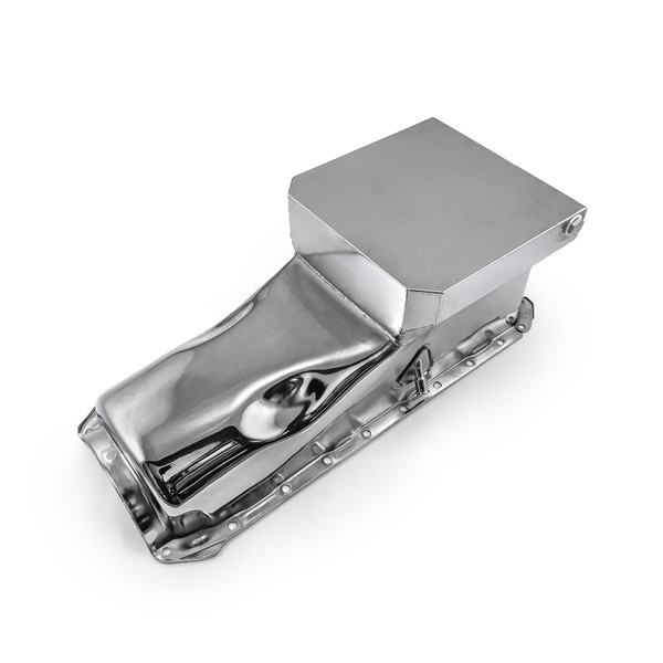 Speedmaster Chevy BBC 454 Gen 4 6Qt Drag Rear Sump 2-Piece Chrome Oil Pan PCE300.1062.03
