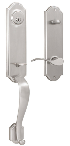 WESLOCK R6651-NUNSL2D Mansion Single Cylinder Handleset with Right Hand Bordeaux Lever, Satin Nickel