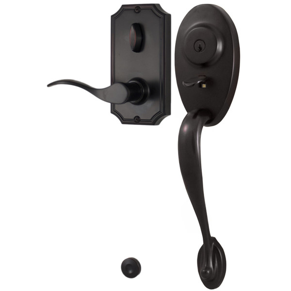 Weslock R1441-1U1SL2D Lexington 1400 Series Right Hand Panic Proof Entry Set with Bordeaux Interior Lever, Oil Rubbed Bronze