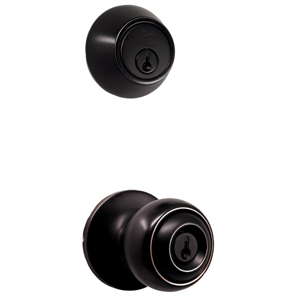 Weslock Keyed Entry Knob & Deadbolt Combo Set – Exterior Key / Interior Thumb-Turn