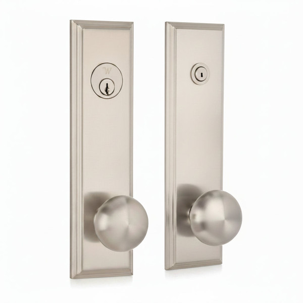 Weslock Front Door Handle Set with Lock – Sleek & Elegant Design | MPN: 06671ININSL2D