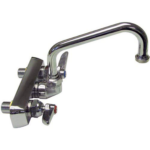 T&S Brass TB1115 Workboard Faucet, Wall Mount, 4 Centers, 6 Swing Nozzle, Lever Handles