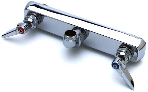T&S Brass TB1125LN Workboard Faucet, Wall Mount, 8 Centers, Lever Handles, Less Nozzle