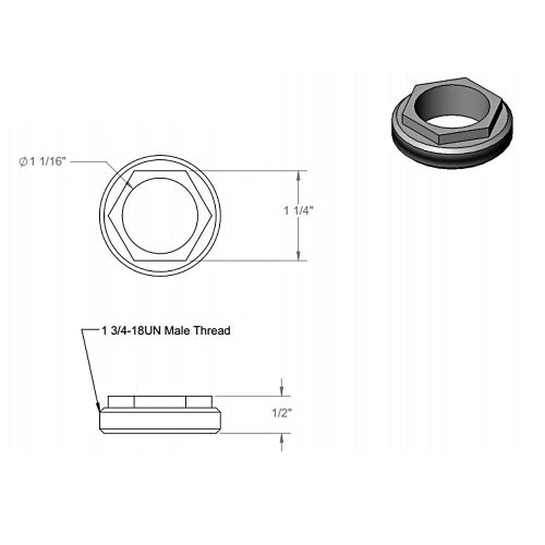 T&S Brass T01666345 Cartridge Locking Nut