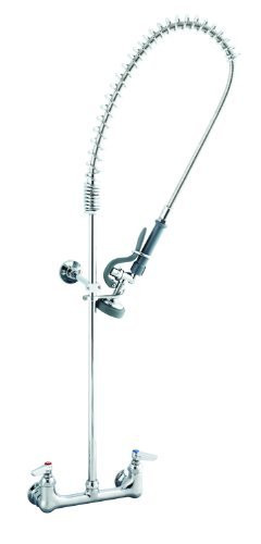 T&S Brass TB0133BM Easyinstall Pre-Rinse Spring Action Wall Mount Base with 8-Inch Centers and Wall Bracket