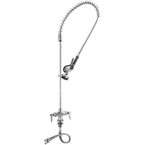 T&S Brass TB0113 Easyinstall Pre-Rinse, Spring Action, Single Hole Base, 18 Flex Lines, B-0107 Spray Valve