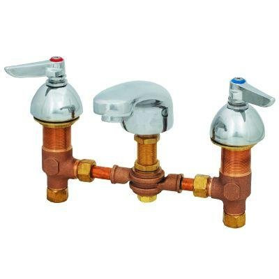 T&S Brass TB2990 Lavatory Faucet, Concealed Body, 8 Centers, Cast Basin Spout, Lever Handles