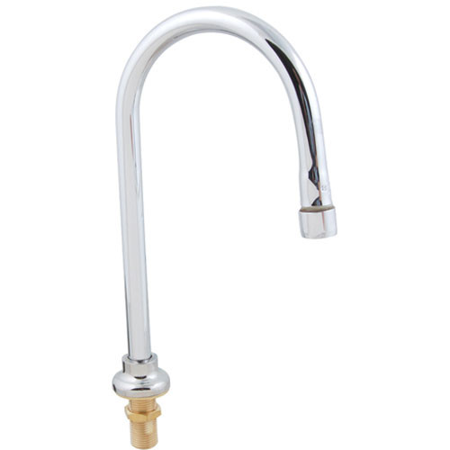 T&S Brass TB0521 TS Brass Deck Mount Gooseneck Faucet with Aerator, Chrome