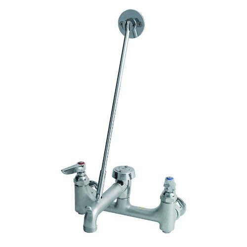 T&S Brass TB0665CRBSTR Service Sink, Ceramic Cartridges with Check Valves, Lever Handles, Rough Chrome