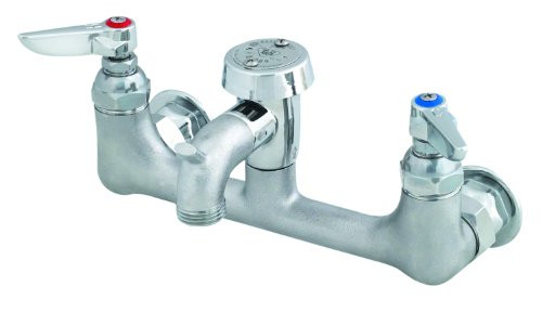 T&S Brass TB0674RGH Service Sink Faucet, Wall Mount, 8 Centers, Vac. Breaker, Garden Hose Outlet, Rough