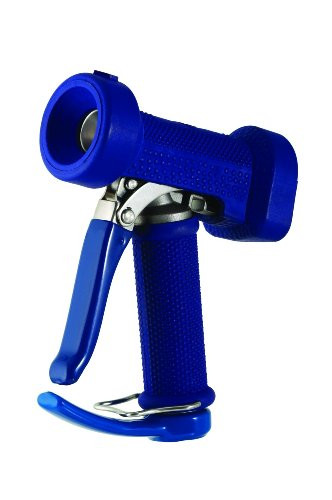 T&S Brass TMV252224 Water Gun with Front Trigger, 5/16-Inch Orifice, without Coupling, Stainless Steel and Blue Rubber Cove