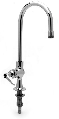 T&S Brass TB0305CR Single Pantry Faucet, Deck Mount, Cerama Cartridge, Rigid Gooseneck, Stream Regulator