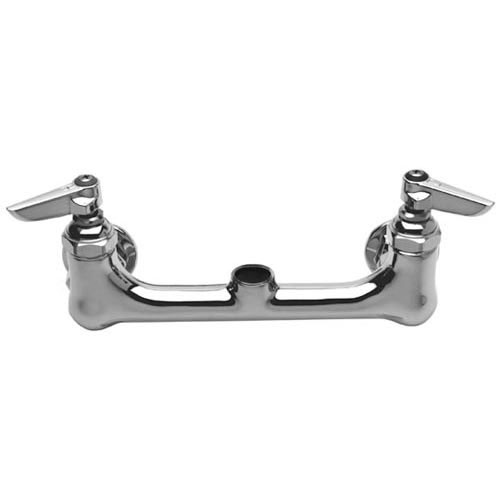 T&S Brass TB0330LN Wall Mount Double Pantry Rigid Base Faucet with 8-Inch Centers and Less Nozzle