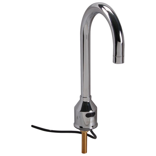 T&S Brass 131331 EQUIP BY DECK-MOUNTED SINGLE-HOLE SENSOR FAUCET, RIGID GOOSENECK SPOUT, 2.2 GPM VANDAL-PROOF AERATOR WITH KEY