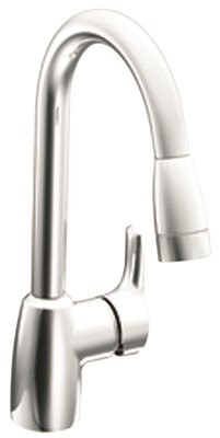 Cleveland Faucet Group 283952 Cleveland Faucets Baystone Single-Handle Kitchen Faucet with Pull-down Spray, Chrome
