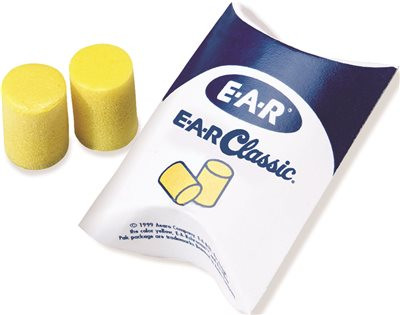 3M 295850  Single Use Classic Cylinder Shape PVC Foam Uncorded Earplugs (1 Pair Per Pillow Pack, 200 Pair Per Box) (200/PR)