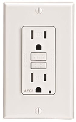 Leviton 290982  SmartlockPro Outlet Branch Circuit Arc-Fault Circuit Interrupter Receptacle, 15-Amp, 120-volt, White