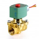 ASCO 77035 -120/60,110/50 Brass Body Pilot Operated General Service Solenoid Valve, 1/2" Pipe Size, 2-Way Normally Closed, Nitrile Butylene Sealing, 5/8" Orifice, 4 Cv Flow, 120V/60 Hz, 110V/50 Hz