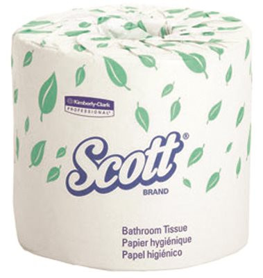 Kimberly Clark KCC04460 Toilet Tissue, 2-Ply, Recycled, Zip-Off Top Package, White, 80 Rolls/Carton KCI0