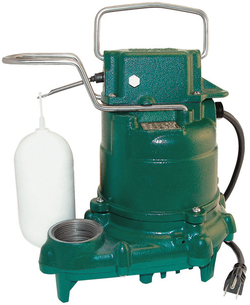 ZOELLER 106928 ® CAST-IRON AUTOMATIC SUBMERSIBLE SUMP PUMP, 1/3 HP