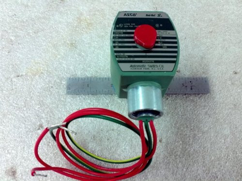 ASCO 77821 -120/60,110/50 Brass Body Direct Acting General Service Solenoid Valve, 1/4" Pipe Size, 3-Way Universal, Nitrile Butylene Sealing, 11/64" Orifice, 0.35 Cv Flow, 120V/60 Hz, 110V/50 Hz