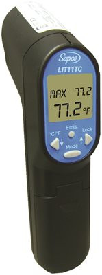 Supco 823570  Laser Infrared Thermometer with Probe, -60 to 700 Degrees C, -76 to 932 Degrees F, Accuracy of + or - 1 Degree C