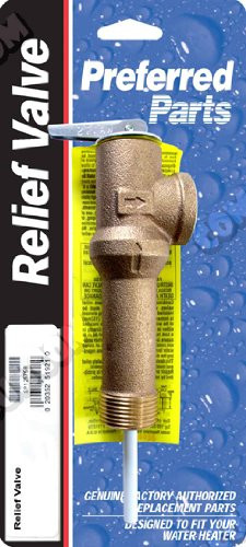 RHEEM 234684 Water Heater Relief Valve, 5-1/4" Temperature & Pressure w/2" Sensor - 105,000 BTU/HR
