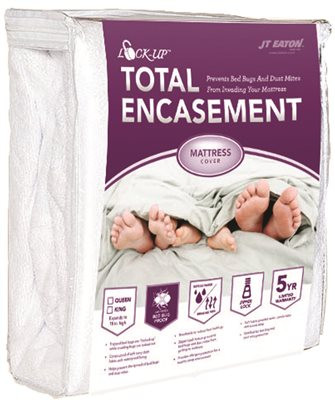 JT EATON 289706  Fabric Lock-Up Full Premium Total Encasement Mattress Cover, 75" Length x 54" Width, 14" Thick (Case of 6)