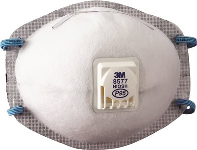 3M 295843  PARTICULATE RESPIRATOR WITH P95 WITH EXHALATION VALVE AND NUISANCE LEVEL ORGANIC VAPOR RELIEF, 10 PER BOX