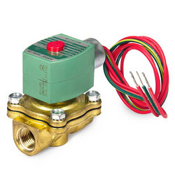 ASCO 110047 -120/60,110/50 Brass Body Pilot Operated General Service Solenoid Valve, 1/2" Pipe Size, 2-Way Normally Closed, Nitrile Butylene Sealing, 150 psi Maximum Air Operating Pressure, 5/8" Orif