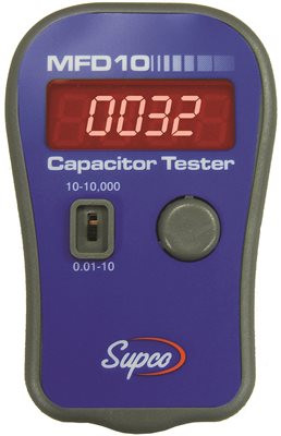 Supco 823222  Digital Capacitor Tester with LED Display, 0.01 to 10000mF Range, +/- 5% Accuracy