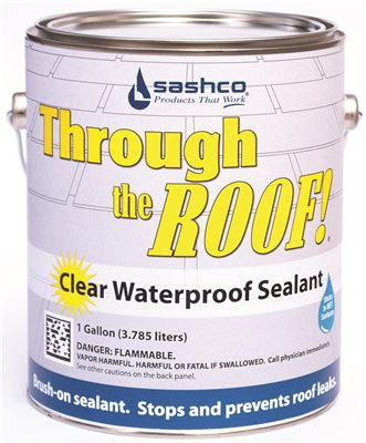 SASHCO 1028325 Through The Roof Sealant, Brush Grade, 1 Gallon Container, Clear (Pack of 1)