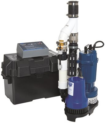 GLENTRONICS 110612 , Inc. PHCC 2770 Gallons Per Hour Pro Series 1/3 HP Combination Sump Pump System with battery box
