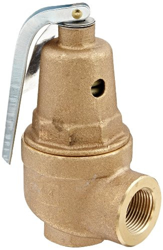 CONBRACO 45307 Apollo Valve 10-600 Series Bronze Safety Relief Valve, ASME Hot Water, 30 psi Set Pressure, 1" x 1-1/4" NPT Female.