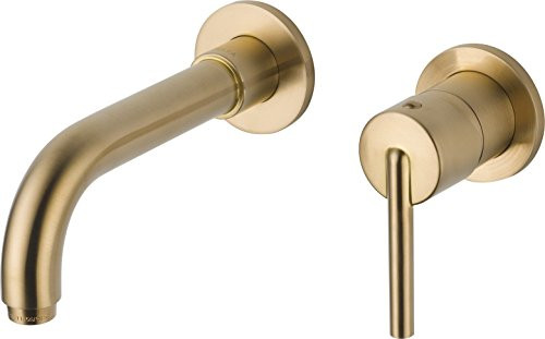 Delta T3559LF-CZWL Faucet Trinsic Single Handle Wall Mount Bathroom Faucet Trim, Champagne Bronze
