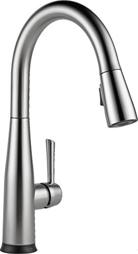 Delta 9113T-AR-DST Faucet Essa Single-Handle Touch Kitchen Sink Faucet with Pull Down Sprayer, Touch2O Technology and Magnetic Docking Spray Head, Arctic Stainless